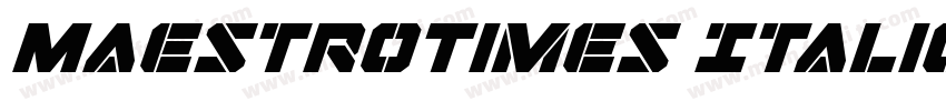 MaestroTimes Italic字体转换